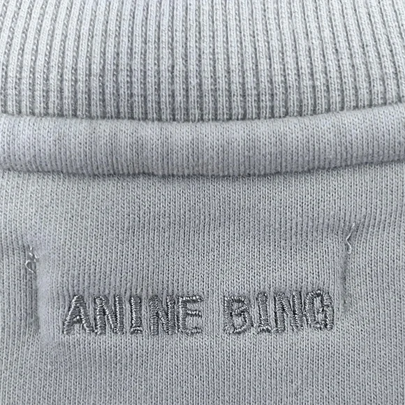 Anine Bing Jaci University London Sweatshirt - Washed Faded Seafoam Medium - Picture 3 of 12